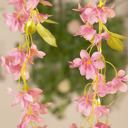 AliKopy 2-Pack Jasmine Silk Flower String Lights - Battery Operated, 6