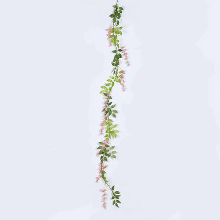 AliKopy 2 Pack 6ft Pink Silk Wisteria Garland - Ideal for Wedding Deco
