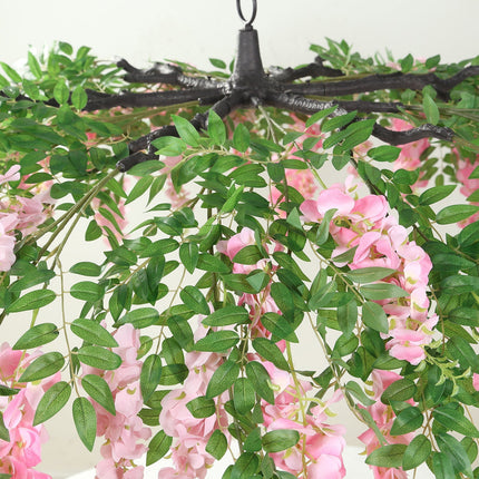 AliKopy 55" Silk Wisteria Vine Canopy - Pink & Dusty Rose, Interchange