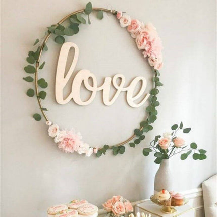 AliKopy 36" Gold Heavy Duty Metal Hoop Wreath - Durable & Versatile De