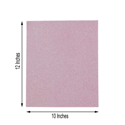 AliKopy 10 Pack Pink Self-Adhesive Glitter Foam Sheets - 12"x10