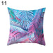 Pink Leaf Plant Square Throw Pillow Protector Case - Elegant Home Decor