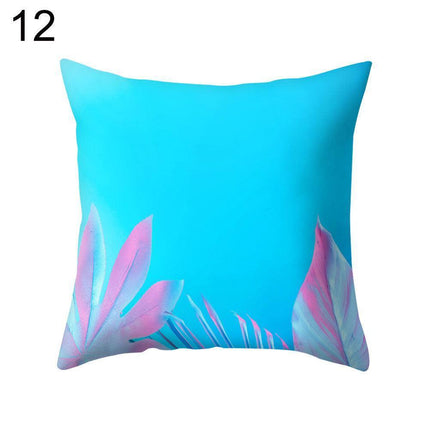 Elegant Pink Leaf Plant Decorative Pillow Cover - Chic Home Accent