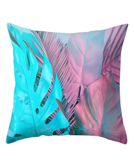 Elegant Pink Leaf Plant Decorative Pillow Cover - Chic Home Accent