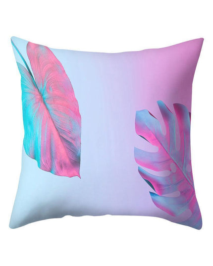 Elegant Pink Leaf Plant Decorative Pillow Cover - Chic Home Accent