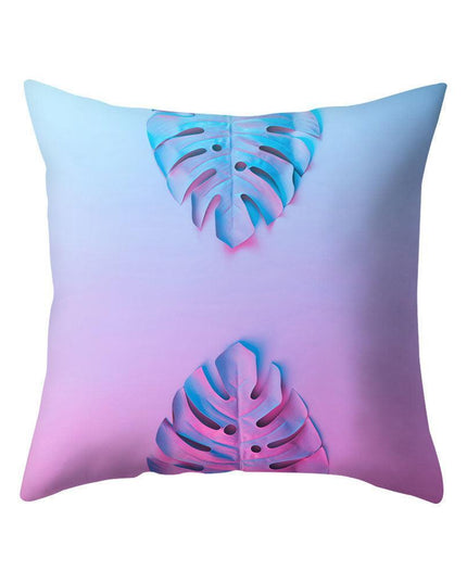 Elegant Pink Leaf Plant Decorative Pillow Cover - Chic Home Accent