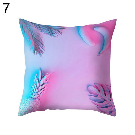 Elegant Pink Leaf Plant Decorative Pillow Cover - Chic Home Accent