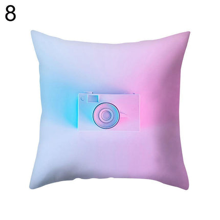 Elegant Pink Leaf Plant Decorative Pillow Cover - Chic Home Accent