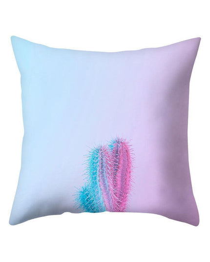 Elegant Pink Leaf Plant Decorative Pillow Cover - Chic Home Accent