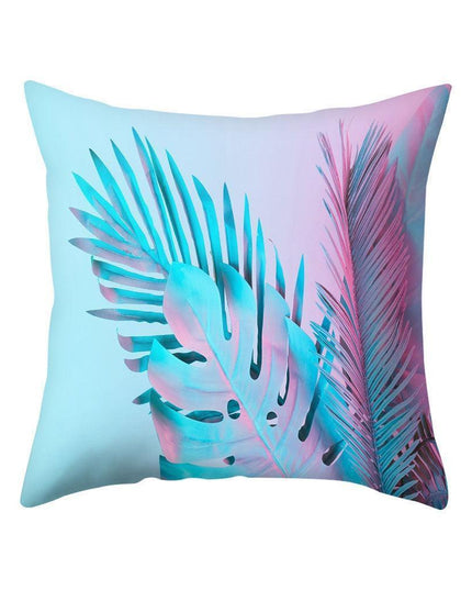 Elegant Pink Leaf Plant Decorative Pillow Cover - Chic Home Accent