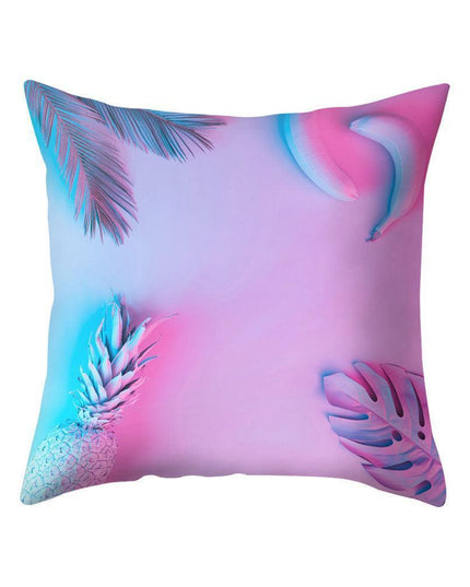 Elegant Pink Leaf Plant Decorative Pillow Cover - Chic Home Accent