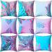 Pink Leaf Plant Square Throw Pillow Protector Case - Elegant Home Decor