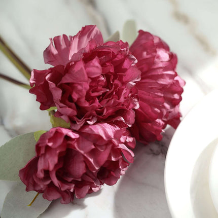 AliKopy 11" Real Touch Mulberry Silk Peonies Bouquet - Lifelike Design