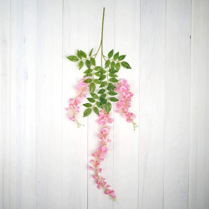 AliKopy 5 Pack 44" Pink Silk Wisteria Garland Vines - Realistic, Durab