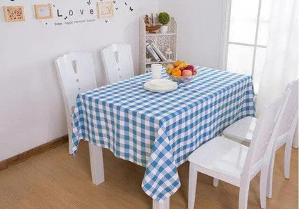 Elegant Plaid Polyester Table Cover - Transform Your Dining Table