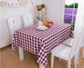 Chic Plaid Patterned Polyester Table Cover for Dining Table