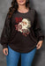 Sparkling Santa Sequin Plus Size Sweater with Long Sleeves
