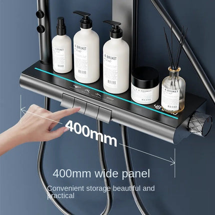 Aurora Smart Ambient Light Shower Set – Digital Display, High-