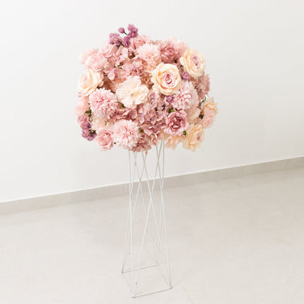 AliKopy 22-Inch Dusty Rose Silk Flower Centerpiece - Pre-Arranged Deco