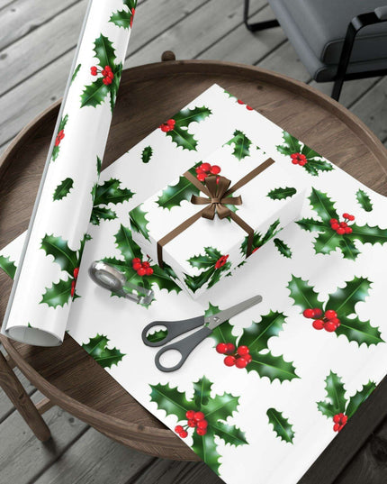 Elegant Matte & Satin Christmas Gift Wrapping Paper Set