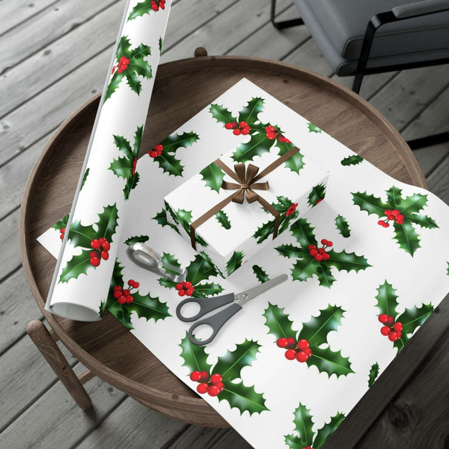 Elegant Matte & Satin Christmas Gift Wrapping Paper Set