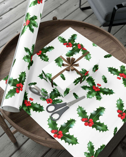 Elegant Matte & Satin Christmas Gift Wrapping Paper Set