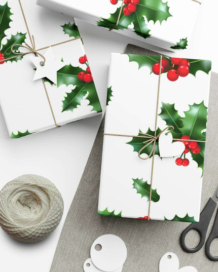 Elegant Matte & Satin Christmas Gift Wrapping Paper Set