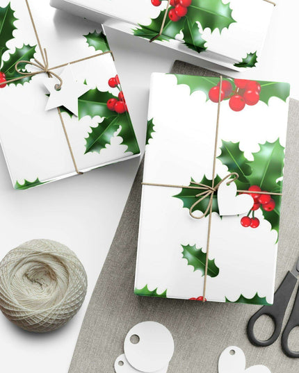 Elegant Matte & Satin Christmas Gift Wrapping Paper Set