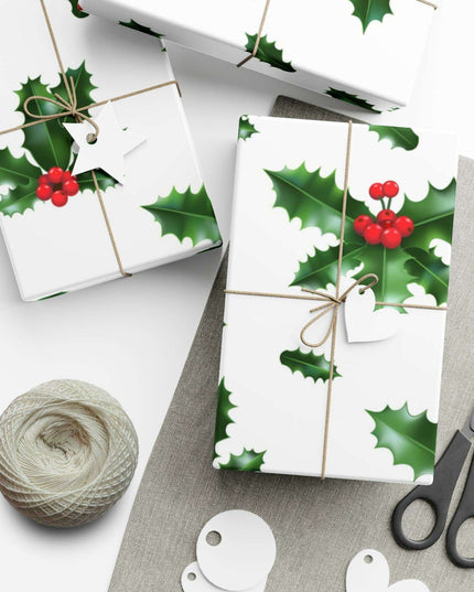 Elegant Matte & Satin Christmas Gift Wrapping Paper Set