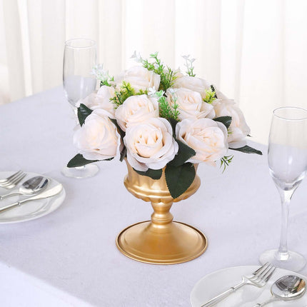 AliKopy 2 Pack 10" Cream Silk Rose Flower Balls - Artificial Centerpie
