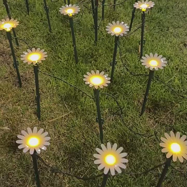 Solar LED Garden Path String Lights — Waterproof Outdoor Fairy Lights