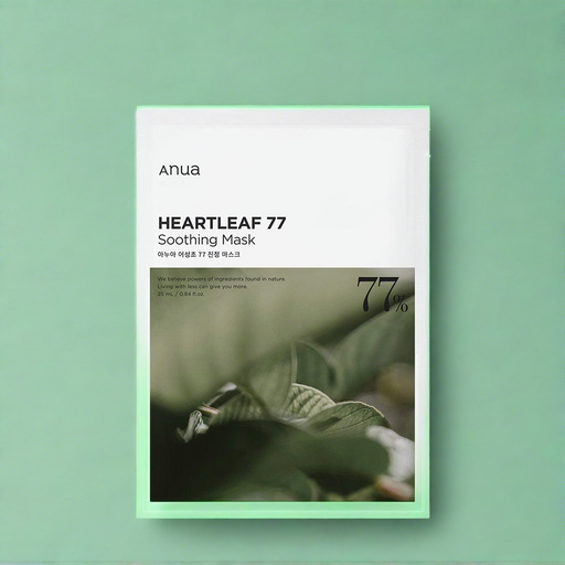 Heartleaf 77% Soothing Sheet Mask Pack - 10 Masks, 25ml Each