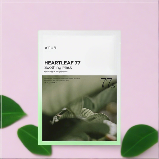 Heartleaf 77% Soothing Sheet Mask Pack - 10 Masks, 25ml Each