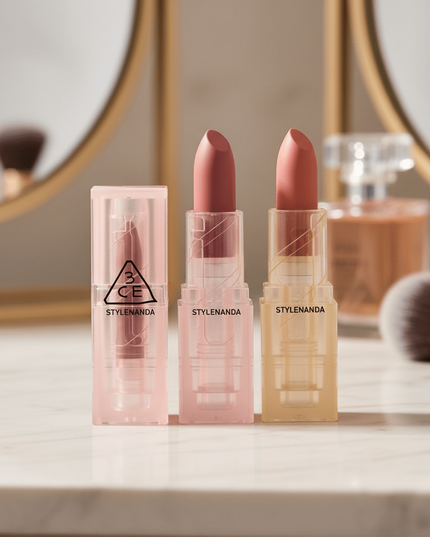 Velvet Luxe Lip Essentials: 3CE Soft Matte Lipstick Set - 6 Stunning Shades for Every Occasion