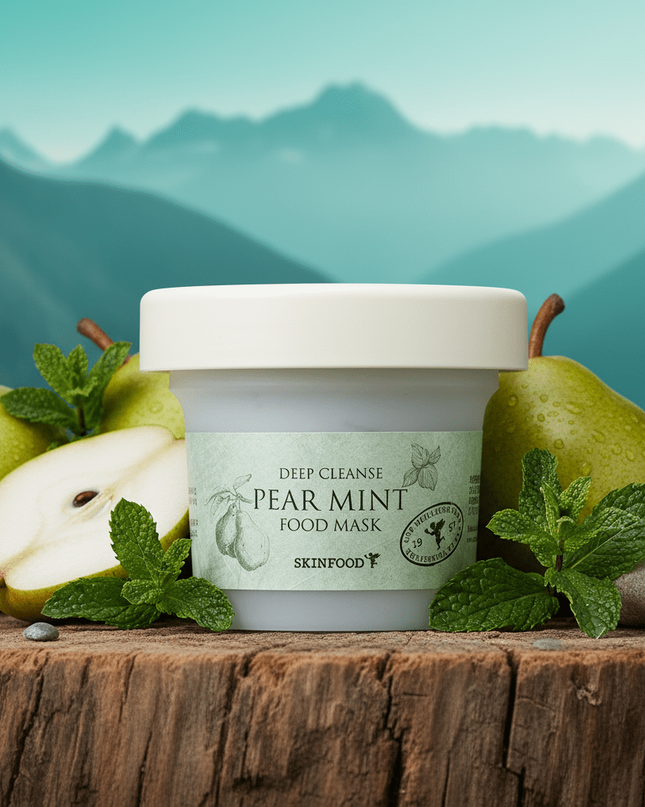 Revitalizing Pear & Mint Detox Clay Mask - Illuminate Your Skin's Natural Glow