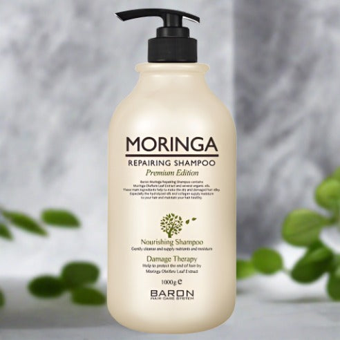 Moringa Keratin Hair Repair Shampoo - Advanced Scalp Therapy with 13 Free Ingredients
