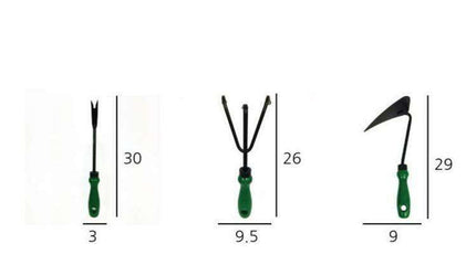 Essential 3-Piece Gardening Toolkit: Hoe, Weeder, and Rake for Garden Mastery