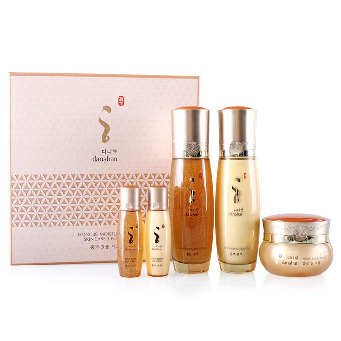 Danahan Hongbo Moisturizing Skin Care Set with Brightening Moisture - Deluxe 5-Piece Collection