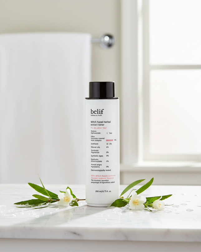 Revitalizing Herbal Witch Hazel Facial Toner for Hydration and Glow