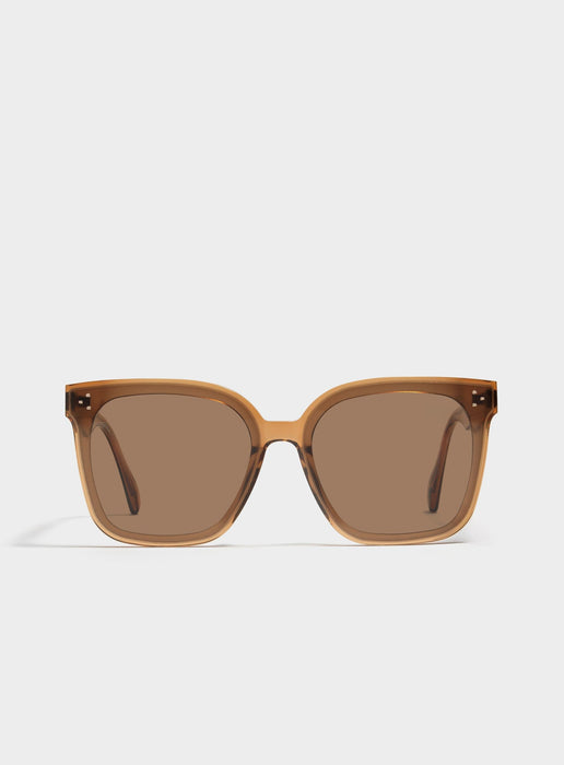 Sleek Oversized Square Sunglasses with Rose Gold Accents