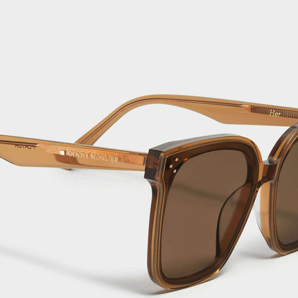 Luxurious Rose Gold Pin-Embellished Oversized Square Sunglasses by GENTLE MONSTER