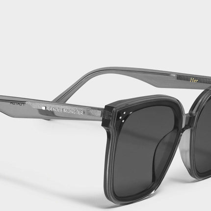 Edgy Bullet Pin Detail Oversized Square Shades by Her G1