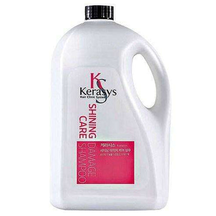 Transform Your Haircare Routine with Korean Kerasys Shining Damage Care Shampoo - Jumbo 4L Bottle for Vibrant Tresses