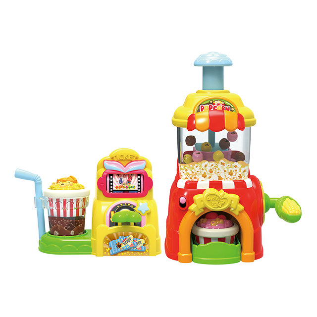 Kongsuni Popcorn Stand Playset - Interactive Korean Toy Set for Children