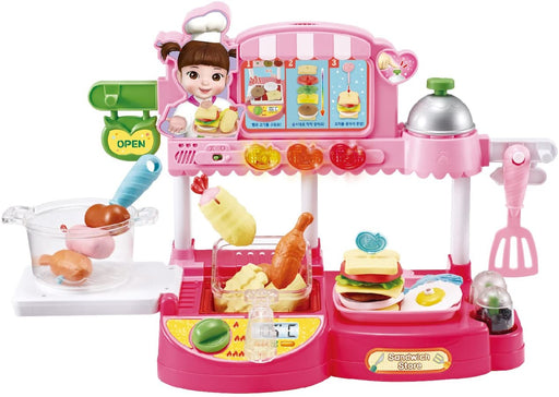 KONGSUNI Restaurant, Children Cooking Kitchen Dinner Playset, Food Assortment Be Cook, Server, or Customer