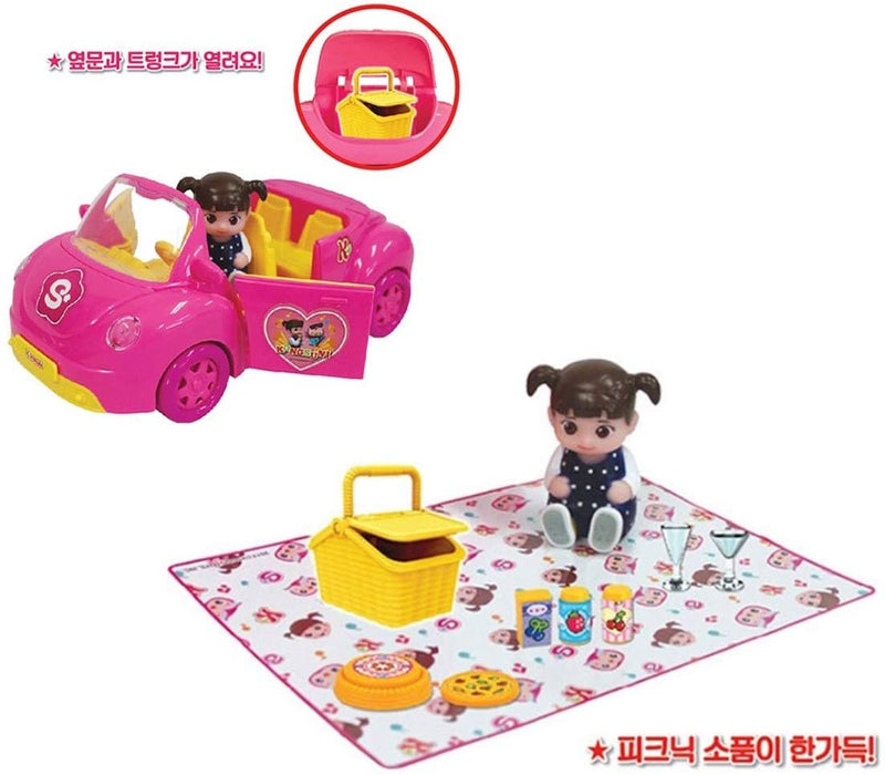 Kongsuni Picnic Car Playset - Korean Animation Toy for Kids