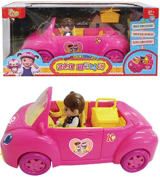 KONGSUNI Series Picnic Car Role Play Set Pink Color Toy Figure