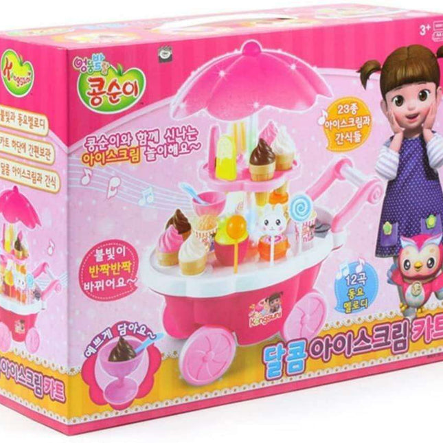 Kongsuni's Magical Ice Cream Adventure Playset with 23 Flavor Treats and Korean Songs