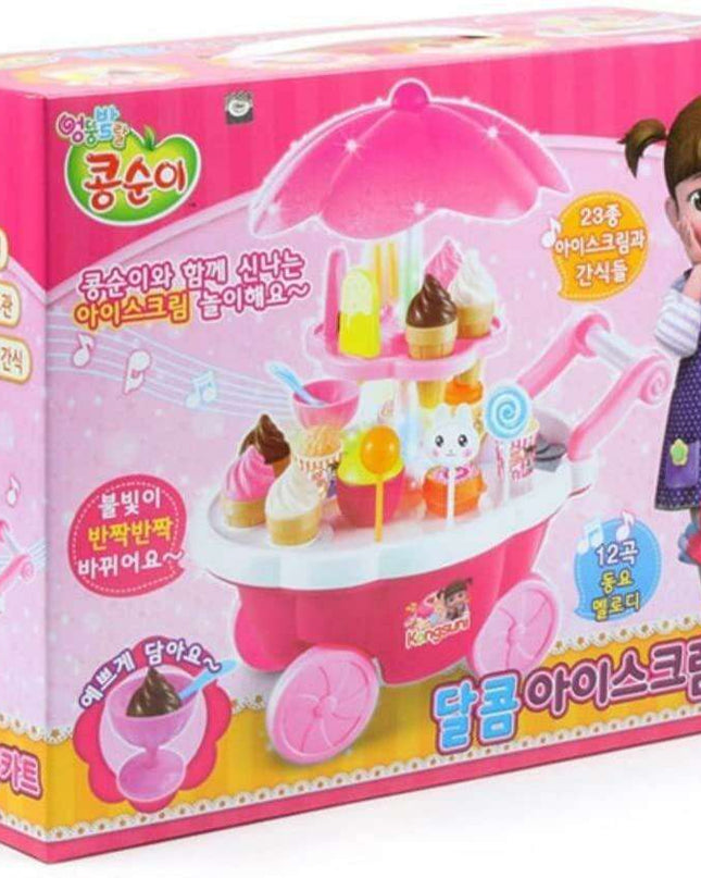 Kongsuni's Magical Ice Cream Adventure Playset with 23 Flavor Treats and Korean Songs
