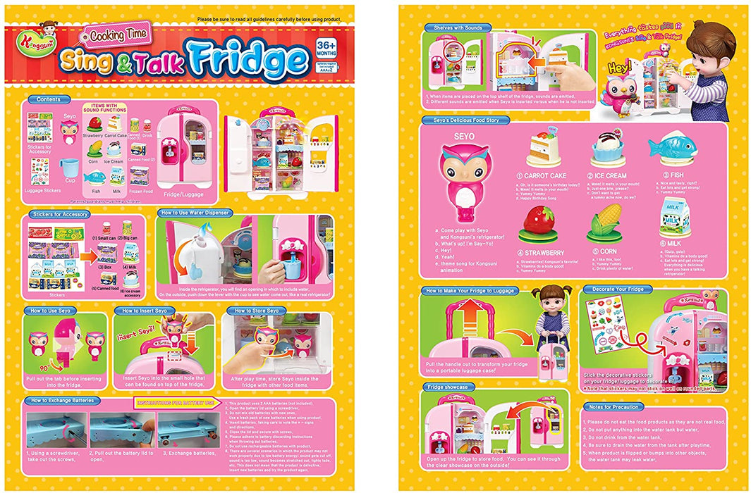 Kongsuni Food Fridge Adventure Playset for Engaging Imaginative Play